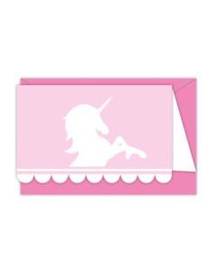 invitations et enveloppes believe in unicorns