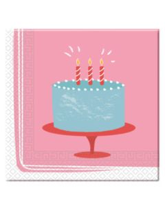 20 serviettes anniversaire birthday cake