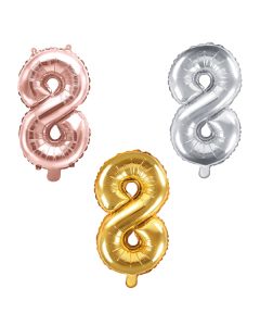 Ballon chiffre 8 - 35cm - Coloris au choix