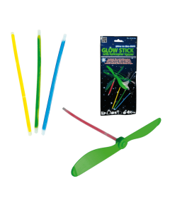 4 Bâtonnets fluorescents avec 1 hélicoptère