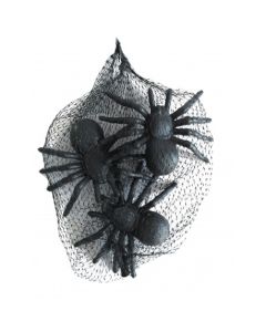 Set de 3 araignées noires - 11 cm