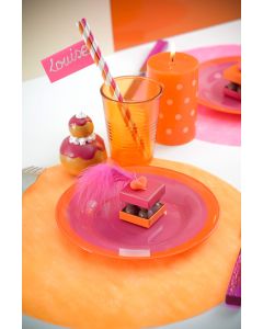 50 Sets de table fluo orange