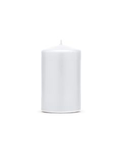 bougie cylindrique mate - couleur blanc
