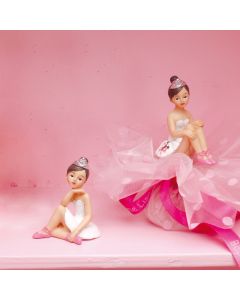 2 Figurines ballerines roses