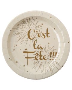 Assiette C'est la Fête x 10