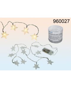 Guirlande lumineuse étoile avec 10 LED blanc - 1.30 m