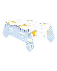 nappe baptême girafe et oiseau