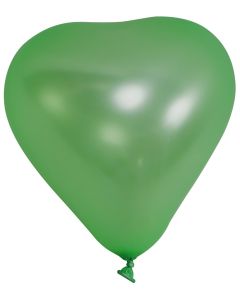 100 ballons coeur - vert émeraude