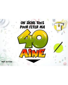 T-shirt 40aine + stylo