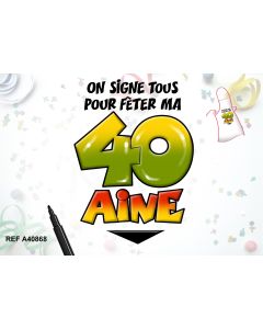 Tablier + stylo "40 ans"