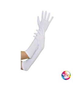 Paire de longs gants blancs