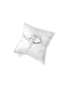 Coussin alliances blanc avec perles