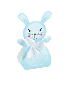 10 Boîtes à dragées lapin bleu