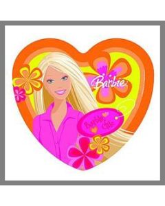 Assiettes coeur Barbie - x8