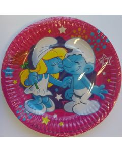 8 assiettes Schtrumpfs Bisou 18 cm