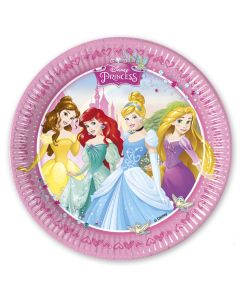 8 assiettes en carton 23 cm – Princesses Disney