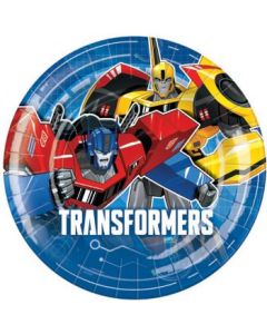 8 Assiettes en carton Transformers pas chère