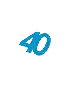 autocollant anniversaire 40 ans turquoise