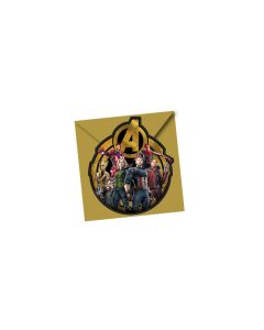 6 invitations avec enveloppe - Avengers civil war
