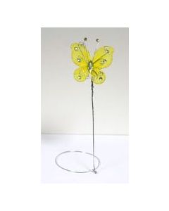 Papillon sur tige de couleur jaune à petit prix