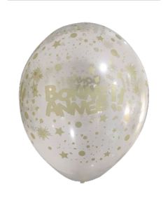 6 Ballons "Bonne année" à prix discount