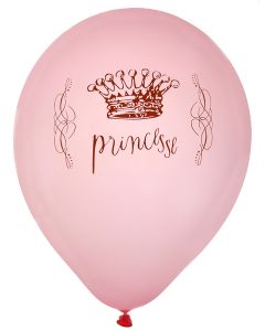 Lot de 8 ballons princesse rose