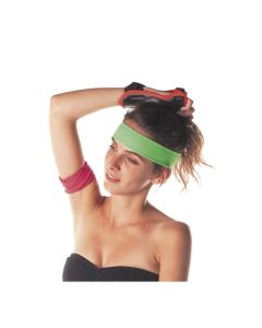 Bandeau élastique pour cheveux 80's - vert fluo