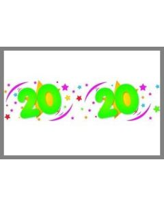 Bannière déco anniversaire - 20 ans