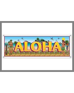 Bannière pour déco de salle - "Aloha" - Thème Hawaï