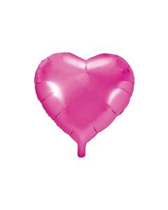ballon hélium coeur rose foncé