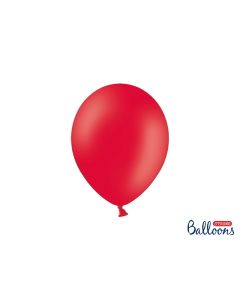 10 ballons rouges pastel en latex - 27cm