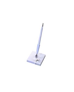 Socle stylo - dentelle et rose