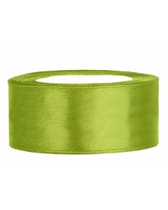 Ruban satin 25 mm - vert pomme