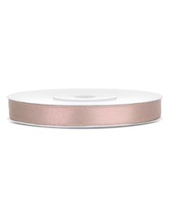 Ruban satin 6 mm - beige rosé