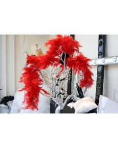 Boa de plumes - rouge 