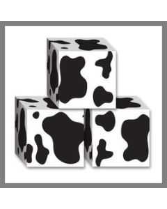 Boîte imprimé vache - thème western - x3