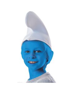 Bonnet blanc gnome bleu enfant