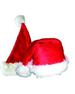 Bonnet de père Noël peluche pas cher