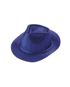 Chapeau paillettes bleu