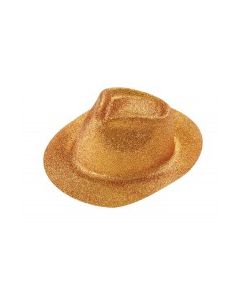 Chapeau paillettes or