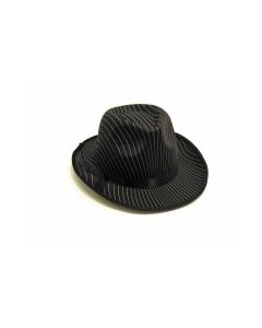 Chapeau luxe rayé - noir