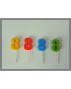 Bougie chiffre sur pique - 8