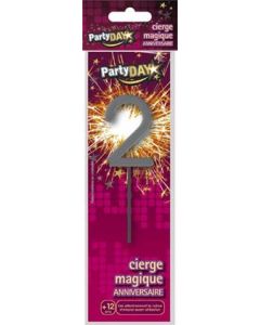 Cierge magique chiffre 2 à prix discount