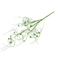 branche torsadée perles verte