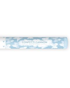 Canon confettis papillons blanc