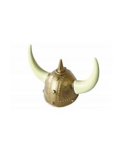 Casque viking plastique - or
