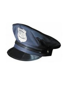 Casquette policier avec insigne - noire