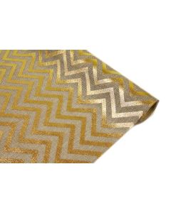 Chemin de table imprimé chevrons - or