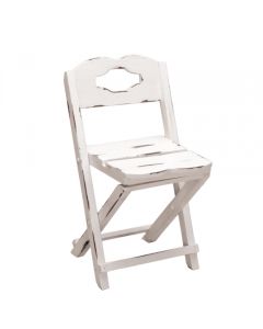 Présentoir à dragées mini chaise blanche