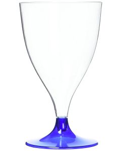 10 verres à eau/vin easy en plastique - bleu transparent